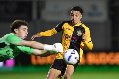230925 - Newport County v Arsenal U21 - Vertu Trophy - Myles Mckenzie of Newport County