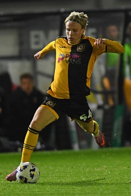 230925 - Newport County v Arsenal U21 - Vertu Trophy - Sam Braybrooke of Newport County