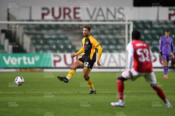 230925 - Newport County v Arsenal U21 - Vertu Trophy - Jaden Warner of Newport County
