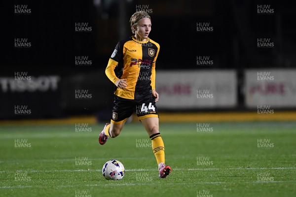 230925 - Newport County v Arsenal U21 - Vertu Trophy - Sam Braybrooke of Newport County
