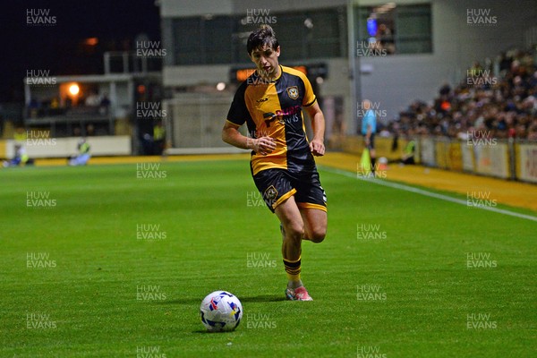 230925 - Newport County v Arsenal U21 - Vertu Trophy - Anthony Glennon of Newport County