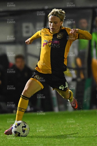 230925 - Newport County v Arsenal U21 - Vertu Trophy - Sam Braybrooke of Newport County