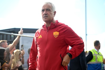 040826 - Newport County v AS Roma - Pre-Season Friendly - Gian Piero Gasperini, Roma Manager arrives at the stadium