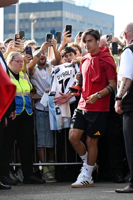 040826 - Newport County v AS Roma - Pre-Season Friendly - Paulo Dybala of Roma arrives at the stadium