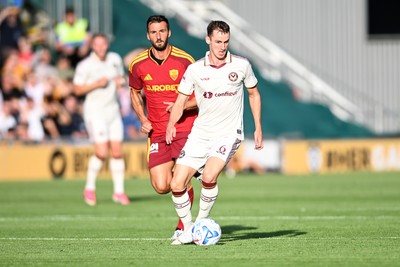 040826 - Newport County v AS Roma - Pre-Season Friendly - Ciaran Brennan of Newport County