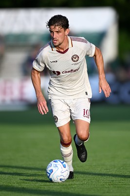 040826 - Newport County v AS Roma - Pre-Season Friendly - Harrison Biggins of Newport County