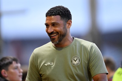 040826 - Newport County v AS Roma - Pre-Season Friendly - Newport County Head Coach, Hayden Mullins at full time