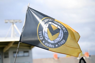 040826 - Newport County v AS Roma - Pre-Season Friendly - A Newport flag