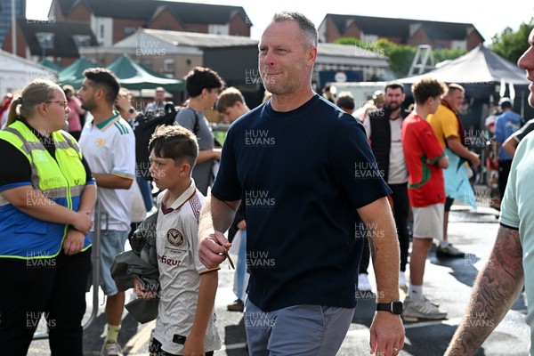 040826 - Newport County v AS Roma - Pre-Season Friendly - Michael Flynn arrives at the stadium for the game