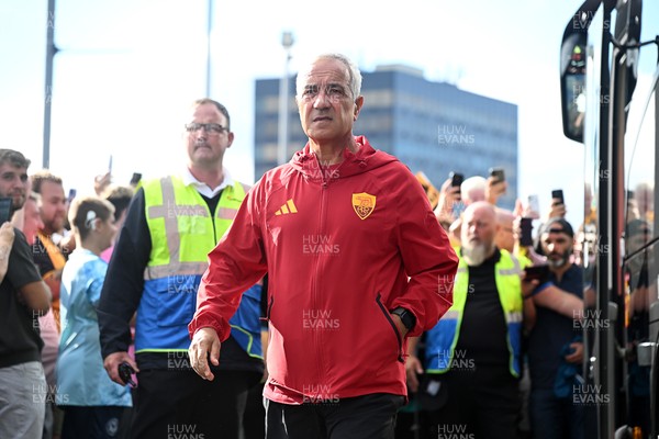 040826 - Newport County v AS Roma - Pre-Season Friendly - Gian Piero Gasperini, Roma Manager arrives at the stadium