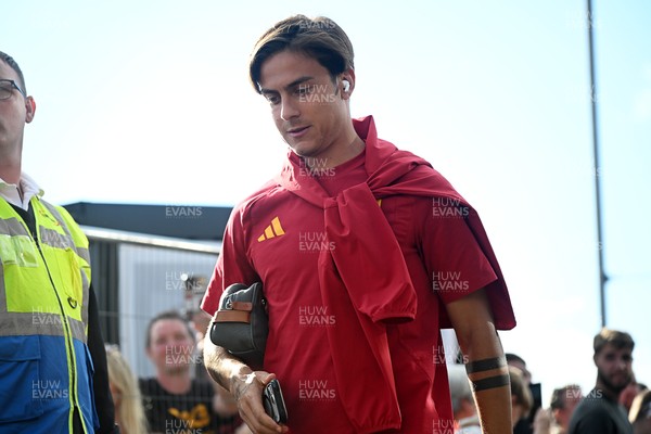 040826 - Newport County v AS Roma - Pre-Season Friendly - Paulo Dybala of Roma arrives at the stadium