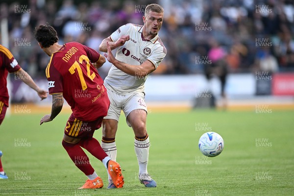 040826 - Newport County v AS Roma - Pre-Season Friendly - Cole Jarvis of Newport County