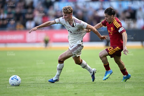 040826 - Newport County v AS Roma - Pre-Season Friendly - Tom Davies of Newport County