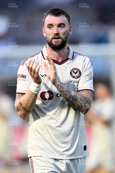 040826 - Newport County v AS Roma - Pre-Season Friendly - Kyle Cameron of Newport County applauding fans at full time