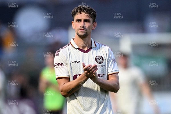 040826 - Newport County v AS Roma - Pre-Season Friendly - Harrison Biggins of Newport County applauding fans at full time