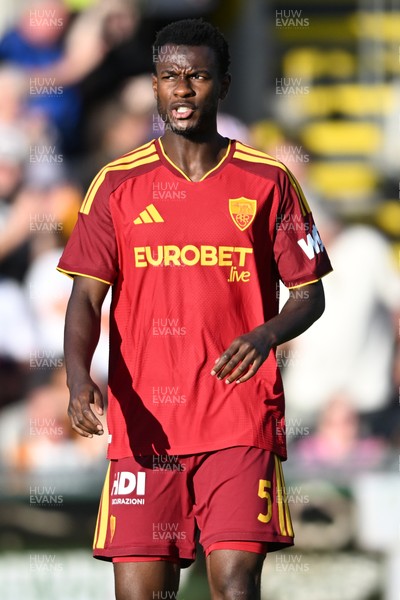 040826 - Newport County v AS Roma - Pre-Season Friendly - Evan Ndicka of Roma
