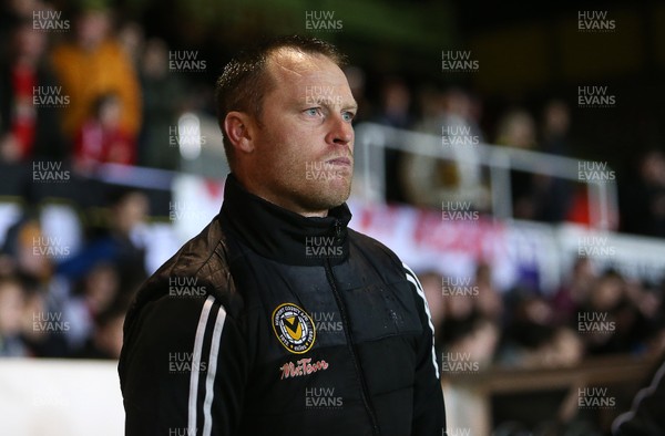 211117 - Newport County v Barnet - SkyBet League Two - Michael Flynn, Manager of Newport County