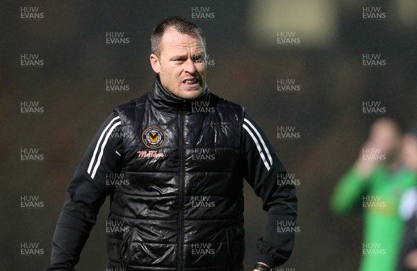 211117 - Newport County v Barnet - SkyBet League Two - Dejected Michael Flynn, Manager of Newport County