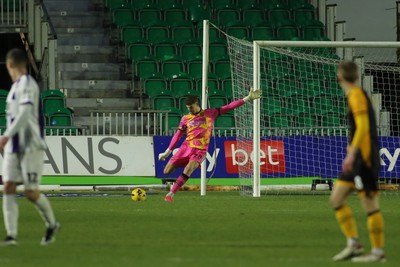 261225 - Newport County v Barnet - Sky Bet League 2 - Jordan Wright of Newport County restarts play