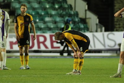 261225 - Newport County v Barnet - Sky Bet League 2 - Matt Smith of Newport County is disappointed and frustrated at full time