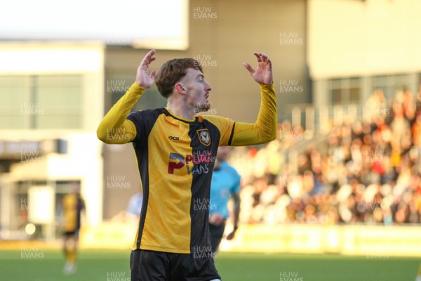 261225 - Newport County v Barnet - Sky Bet League 2 - Michael Spellman of Newport County is frustrated at a missed chance 