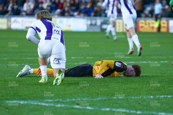 261225 - Newport County v Barnet - Sky Bet League 2 - Michael Spellman of Newport County is frustrated as penalty appeals are denied
