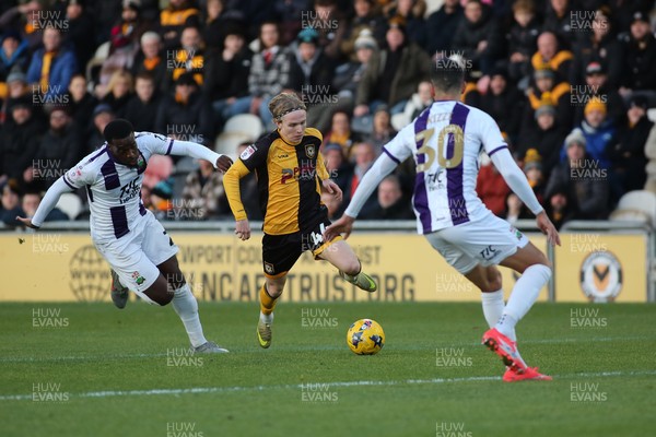 261225 - Newport County v Barnet - Sky Bet League 2 - Sammy Braybrooke of Newport County takes on Nnamdi Ofoborth of Barnet