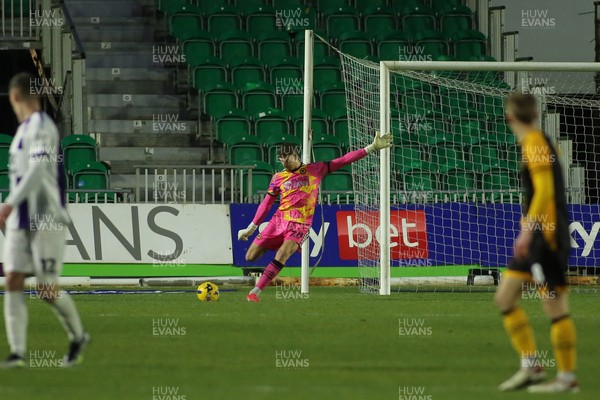 261225 - Newport County v Barnet - Sky Bet League 2 - Jordan Wright of Newport County restarts play