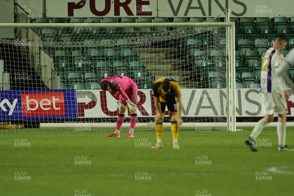 261225 - Newport County v Barnet - Sky Bet League 2 - Players of Newport County show their disappointment and frustration at full time