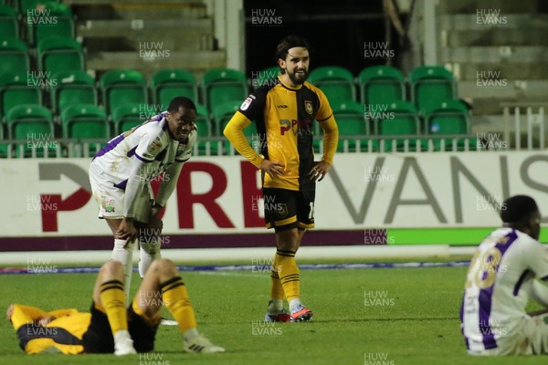 261225 - Newport County v Barnet - Sky Bet League 2 - Liam Shephard of Newport County is disappointed and frustrated at full time