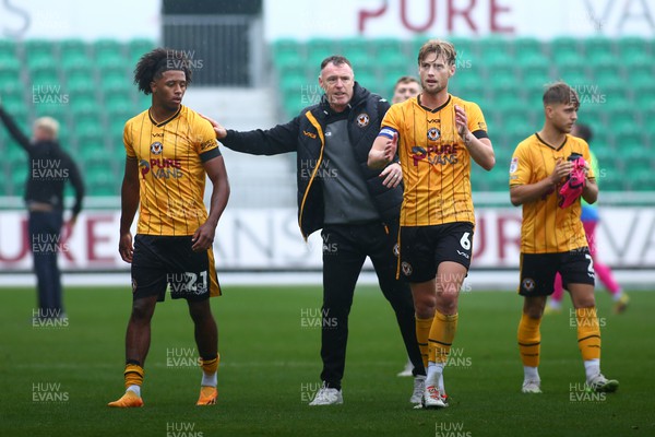 160923 - Newport County v Barrow - Sky Bet League 2 -  Manager of Newport County Graham Coughlan applauds his players after the game