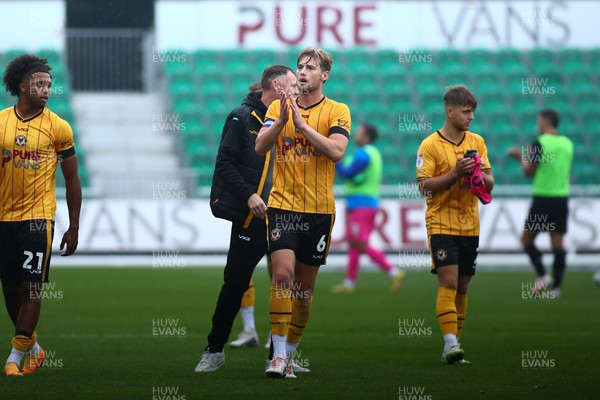160923 - Newport County v Barrow - Sky Bet League 2 -  Declan Drysdale of Newport County applauds the fans after the game