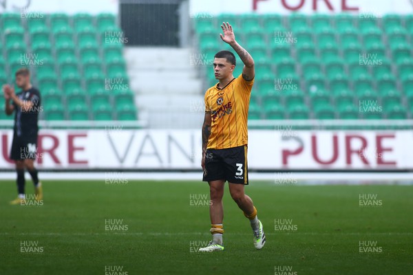 160923 - Newport County v Barrow - Sky Bet League 2 -  Adam Lewis of Newport County applauds the fans after the game