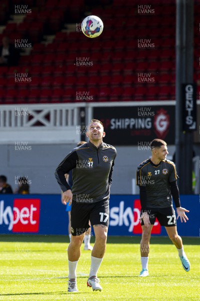 170922 - Newport County v Barrow - Sky Bet League 2 - Scot Bennett of Newport County during the warm up
