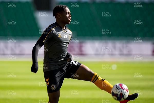 170922 - Newport County v Barrow - Sky Bet League 2 - Nathan Moriah-Welsh of Newport County during the warm up