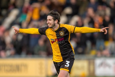 291125 - Newport County v Barrow - Sky Bet League 2 - Anthony Glennon of Newport County celebrates scoring goal