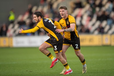 291125 - Newport County v Barrow - Sky Bet League 2 - Anthony Glennon of Newport County celebrates scoring goal
