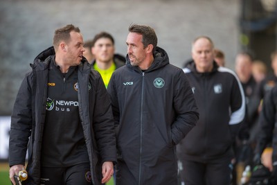 291125 - Newport County v Barrow - Sky Bet League 2 - Christian Fuchs, manager of Newport County