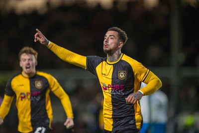 291125 - Newport County v Barrow - Sky Bet League 2 -  Courtney Baker-Richardson of Newport County scores County’s second goal