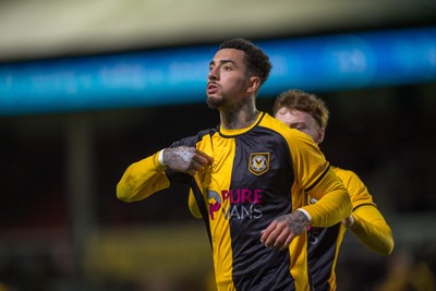 291125 - Newport County v Barrow - Sky Bet League 2 -  Courtney Baker-Richardson of Newport County scores County’s second goal