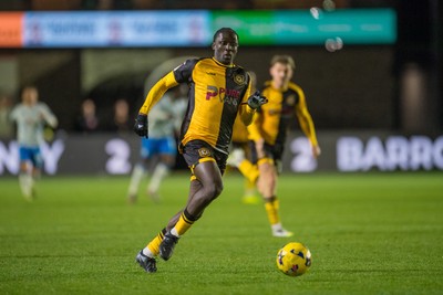 291125 - Newport County v Barrow - Sky Bet League 2 - Nathaniel Opoku of Newport County