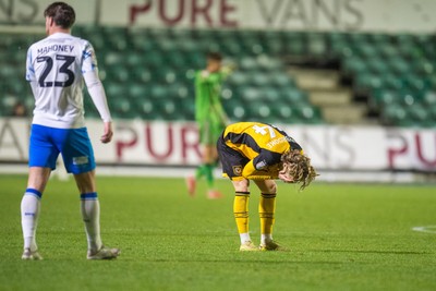 291125 - Newport County v Barrow - Sky Bet League 2 - Samuel Braybrooke of Newport County at the final whistle