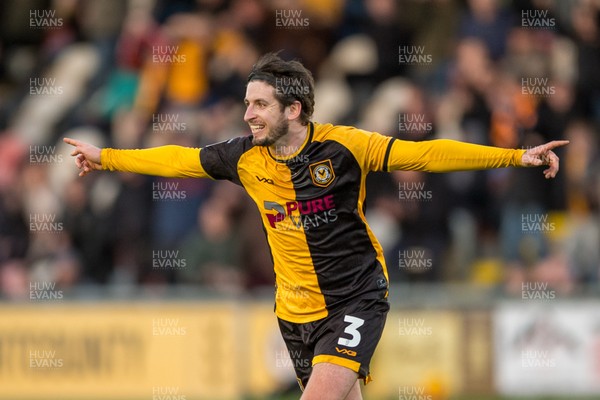 291125 - Newport County v Barrow - Sky Bet League 2 - Anthony Glennon of Newport County celebrates scoring goal