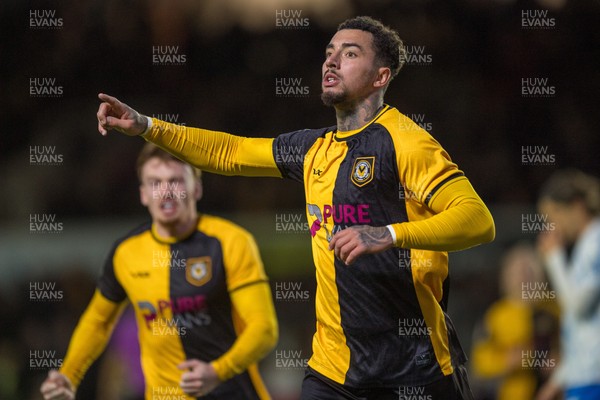 291125 - Newport County v Barrow - Sky Bet League 2 -  Courtney Baker-Richardson of Newport County scores County’s second goal