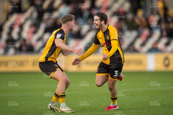 291125 - Newport County v Barrow - Sky Bet League 2 - Anthony Glennon of Newport County celebrates his goal