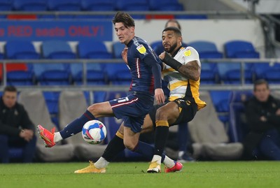 090321 Newport County v Bradford City, Sky Bet League 2 - Joss Labadie of Newport County and Oliver Crankshaw of Bradford City battle for possession