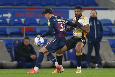 090321 Newport County v Bradford City, Sky Bet League 2 - Joss Labadie of Newport County and Oliver Crankshaw of Bradford City battle for possession