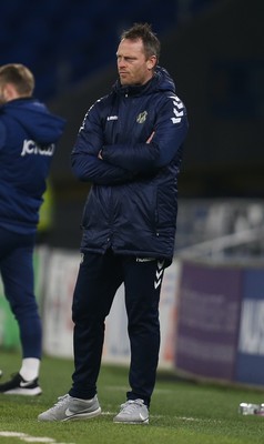 090321 Newport County v Bradford City, Sky Bet League 2 - Newport County manager Michael Flynn looks on during the match