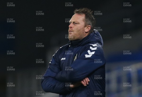 090321 Newport County v Bradford City, Sky Bet League 2 - Newport County manager Michael Flynn looks on during the match
