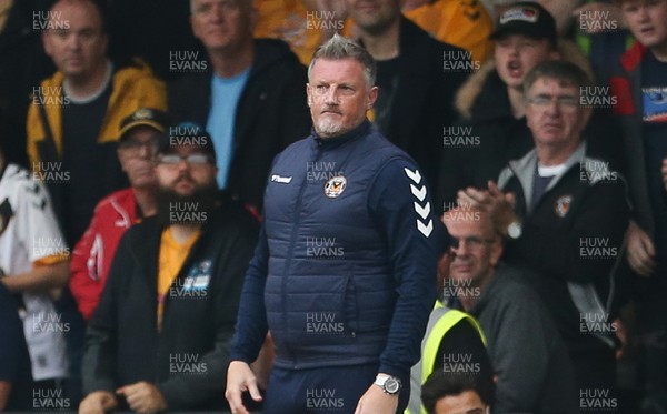 091021 - Newport County v Bradford City, Sky Bet League 2 - Newport County interim manager Wayne Hatswell during the match